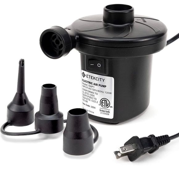 NIB!! Etekcity Electric Portable Air Pump with Nozzles, 110-120 Volt, Black - Picture 1 of 9